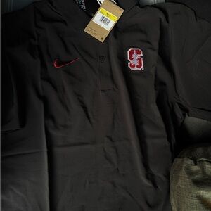 Nike Black Polo Shirt with Red Accents